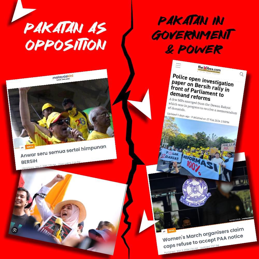 NaratifRakyat's tweet photo. Pakatan cepat lupa, mudah lupa, sudah terlupa its promises in the Buku Harapan for the #GE2018 or its GE15 Action Plan.

Back then #PMX Anwar Ibrahim urged Malaysians to take to the streets pressing for institutional reforms. Pakatan's GE manifesto  also promised to empower women https://t.co/KUCk3kx2SO