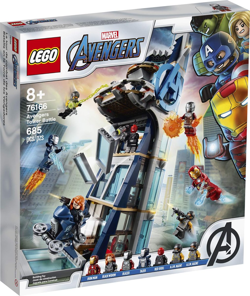 LEGO Marvel Avengers: Avengers Tower Battle 76166 Collectible Building Toy with Action Scenes and Superhero Minifigures; Cool Holiday or Birthday Gift (685 Pieces) Available Here: amzn.to/3uexbrl #lego #marvel #avengers #captainamerica #hulk #ironman #blackwidow #thor