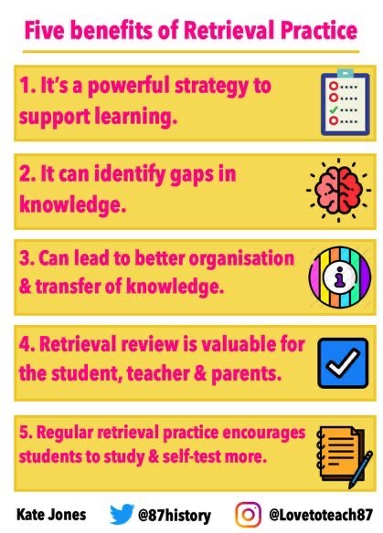 💎5 Benefits of Retrieval Practice💎

📸<a href="/KateJones_teach/">Kate Jones</a>
#teaching #edutwitter