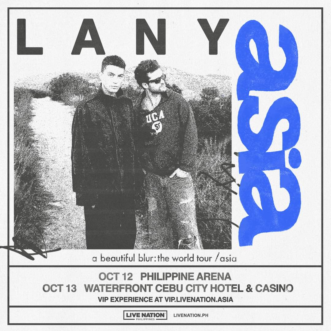 LANY a beautiful blur live at the Philippine Arena on Oct 12, 2024, and Oct.13, 2024 at Waterfront Cebu City Hotel & Casino. More details via @livenationph