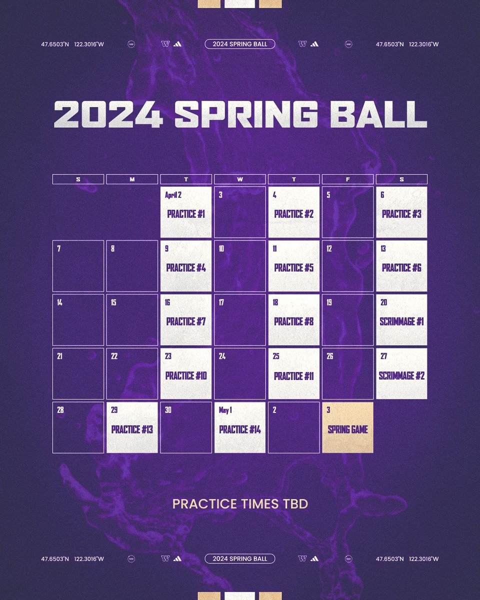 Spring Ball … Coming soon 🏈☔️

#AllAboutTheW #PurpleReign