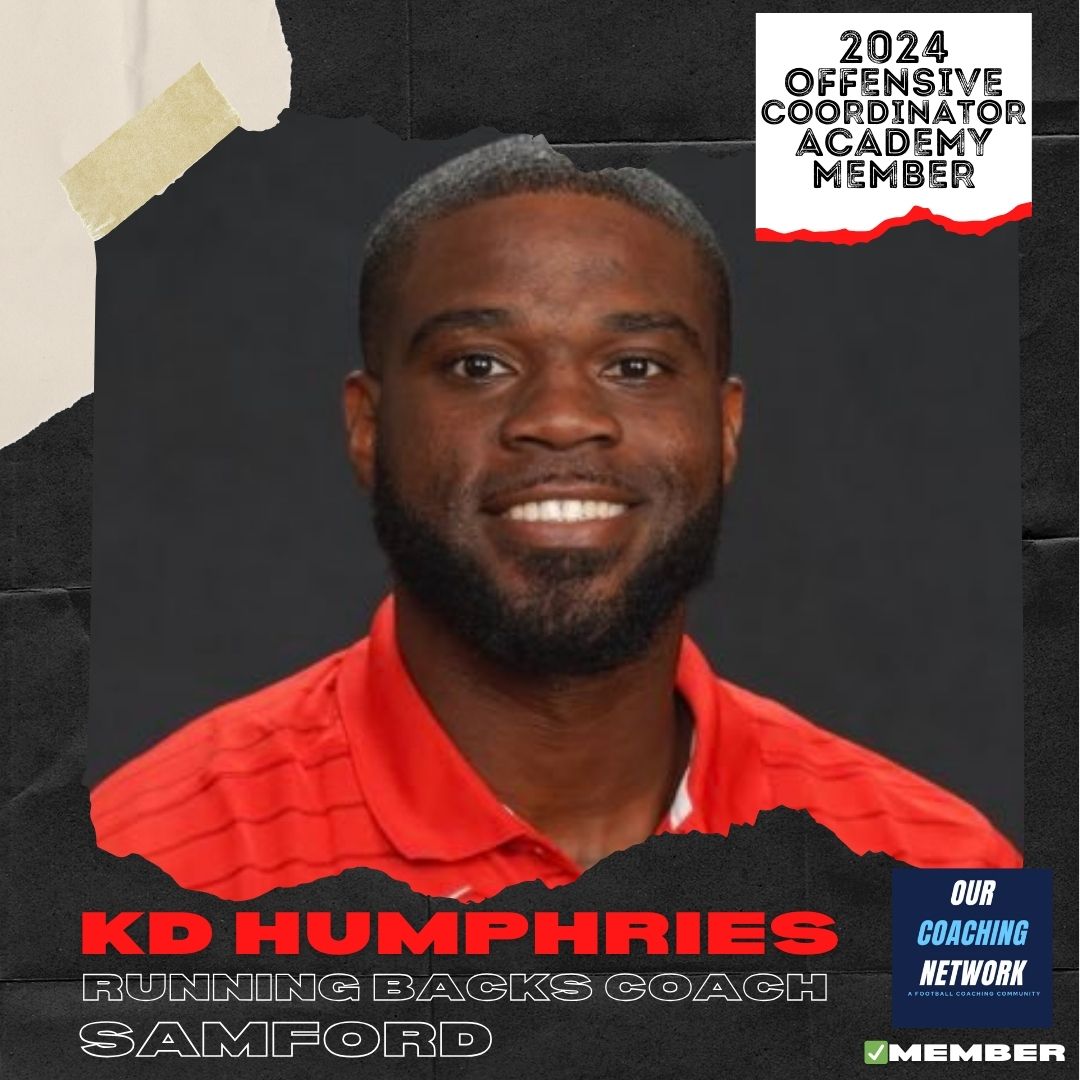 🏈Offensive Coordinator Academy🏈 Welcome Samford Running Backs Coach @TheChozenHump to the 2024 Our Coaching Network OC Academy! Excited to learn & grow with KD! OC Academy Selections🧵👇