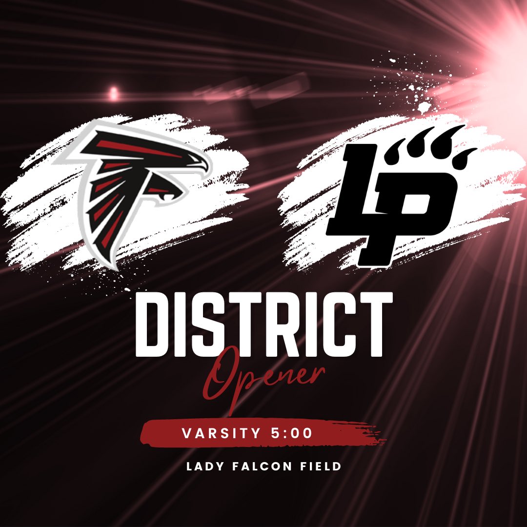 Pack the stands! District opener tomorrow. Varsity only! Huffman vs. Liberty Lady Falcon Field 5:00 pm #TalonUp #TootsieRoll