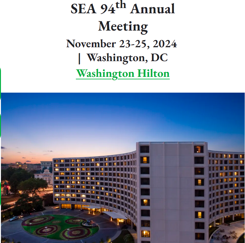 I'll be organizing the Industrial Organization Society sessions again at the SEA conference this November. Typically ~10 IO sessions and a great time. If you're interested, please DM or email me, and I'll share link to sign up. @IIOC_IO @SouthernEconJ Please share #EconTwitter!