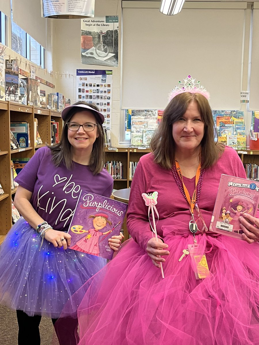 MrsGallagher27's tweet photo. Happy Read Across America Week from Pinkalicious and Purplicious! @worrall_mnsd https://t.co/webkBif8ga