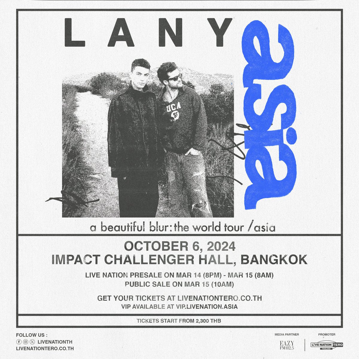 รับกดบัตรคอน #LANY ที่ไทย ค่ากดใบละ 350 บาท ทุกโซน งานนี้ไม่ต้องรอผังออกสามารถจองคิวได้เลยค่ะ
กดให้ตั้งแต่รอบพรีเซลแฟนคลับ ทางร้านมีโค้ดให้ค่ะ สนใจทัก DM ได้เลยนะคะ 🥰#abeautifulblurworldtour #abeautifulblurtourbkk #ลนอบตฟบวท #เลนี่2567 #รับกดบัตรคอน #รับกดบัตร