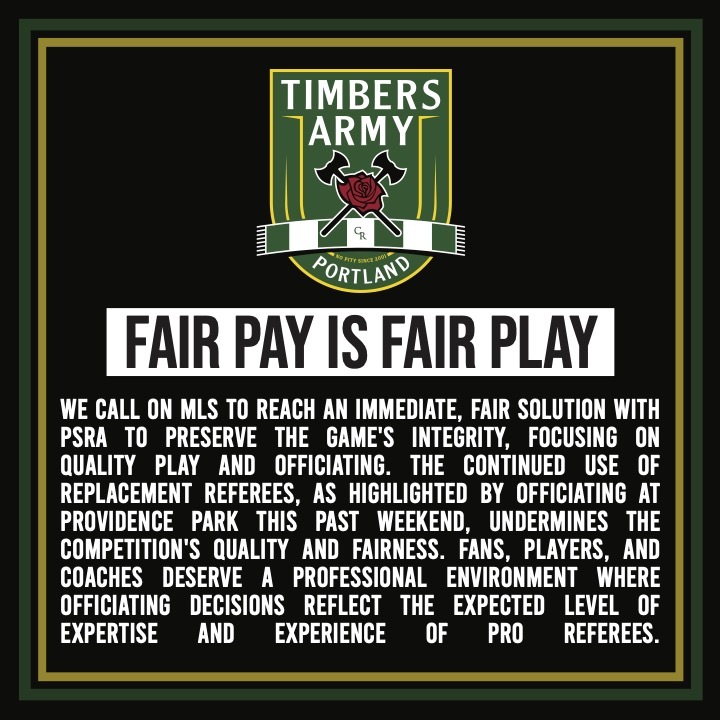 We need pro refs for pro soccer.#FairPayisFairPlay #RCTID @MLS @ISCSupporters @thesoccerdon