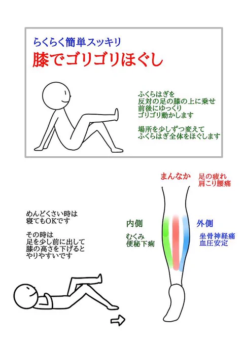 おはようございます今日もふくらはぎほぐして足を軽くしましょう\(^-^)/ 