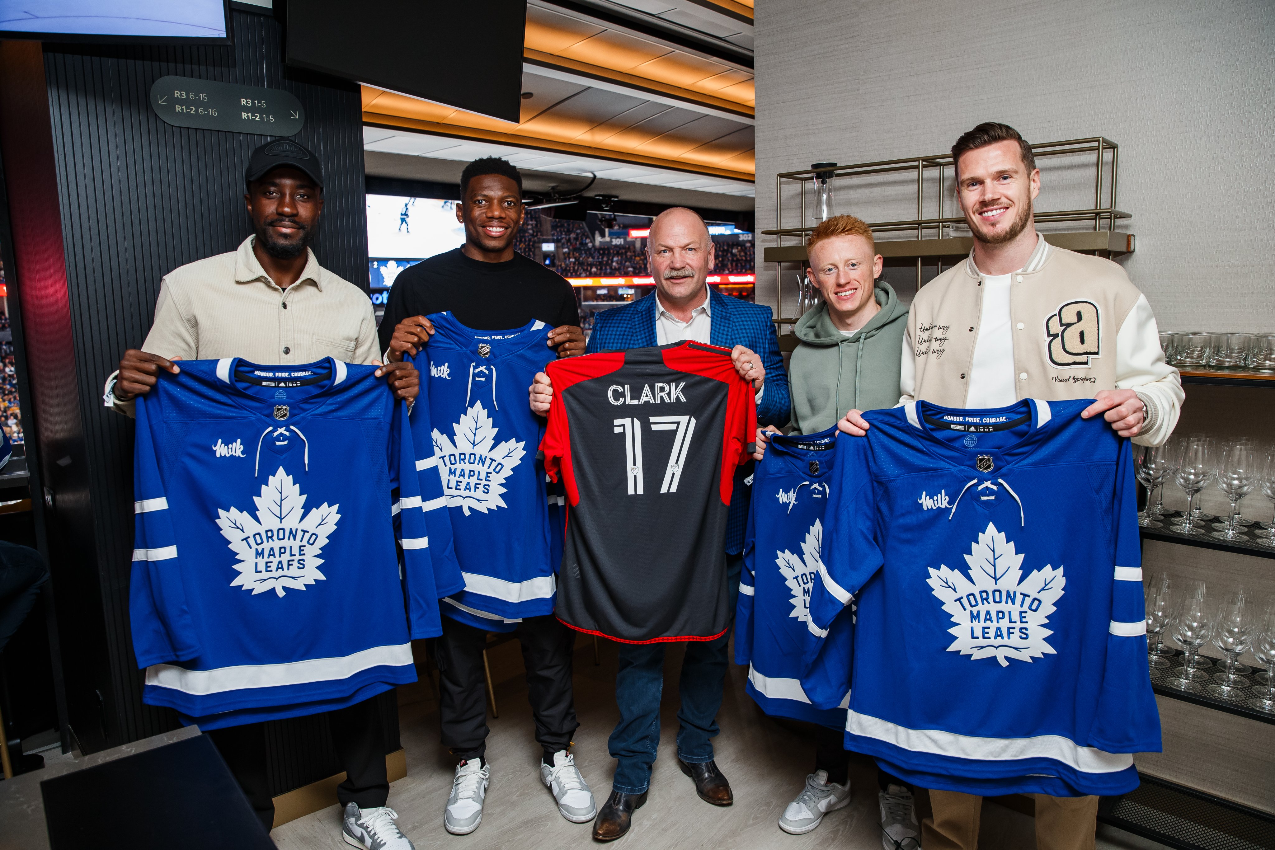 Toronto Maple Leafs on X: The Lads 🔴 @TorontoFC Good luck in your home  opener on Saturday 👏  / X