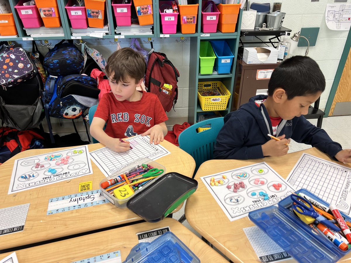 First Graders collecting data and creating different kinds of graphs using Lucky Charms!🍀 #CPChampionCheetahs