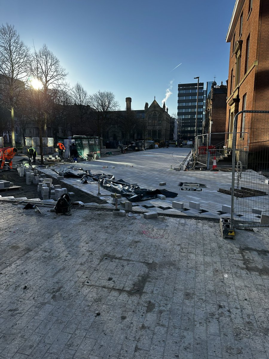 A sunny day to appreciate our @ManMetUni public realm project taking shape. The refurbishment of All Saints park and pedestrianisation of this part of of our campus will benefit our students, staff, visitors and local residents alike