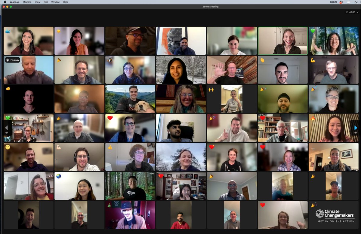 If as few as 10 emails can get the attention of our reps, climate will be on the agenda this week! THAT is the power of productive dialogue into productive action. Shout out to the 74 of us who took action + to our guests Cody Simms @mcjcollective + Shomik Dutta @Overture_VC!