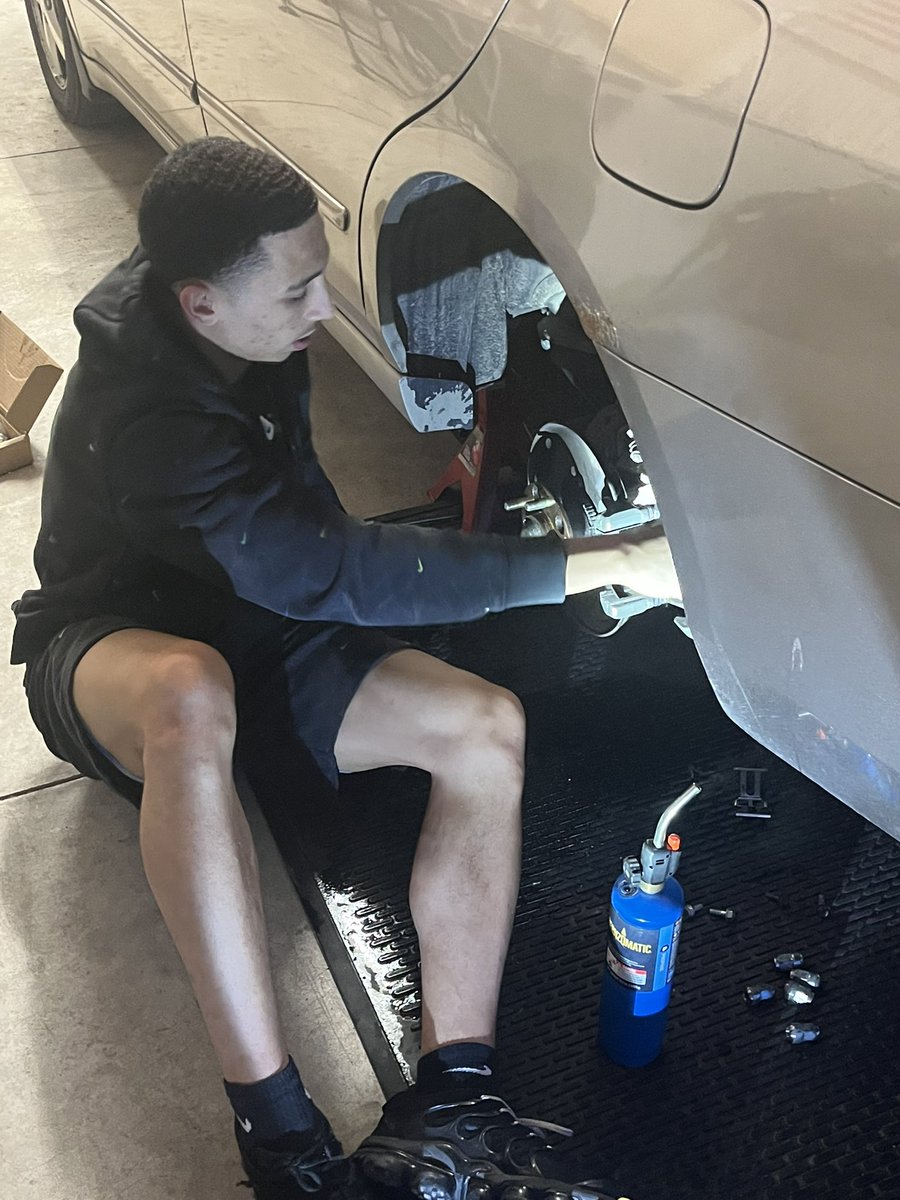 I love Campus because every day teachers go out of their way to help others. This weekend I got the opportunity to teach a student how to provide some much needed “medical” attention to his car. New brakes and rotors.  He now learned a life skill and has a safe ride to school!