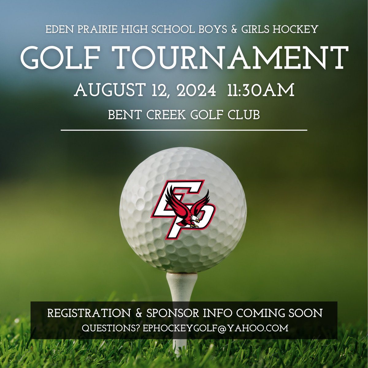 Save The Date‼️ The EPHS Boys & Girls Hockey Golf Tourney is back this summer! Monday, August 12 at Bent Creek. Enjoy an afternoon with the past, present and future Eagles Hockey community. Registration coming soon. Sponsorships available! Questions? ephockeygolf@yahoo.com