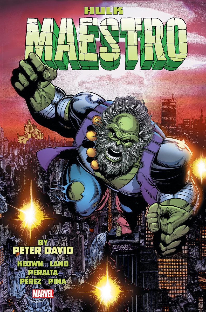 HULK: MAESTRO BY PETER DAVID OMNIBUS - Cover Art by George Perez In an imperfect future, the world finds itself in the gamma-powered grip of the Maestro - the monster once known as the Hulk! Available Here: amzn.to/3KZFqNL #hulk