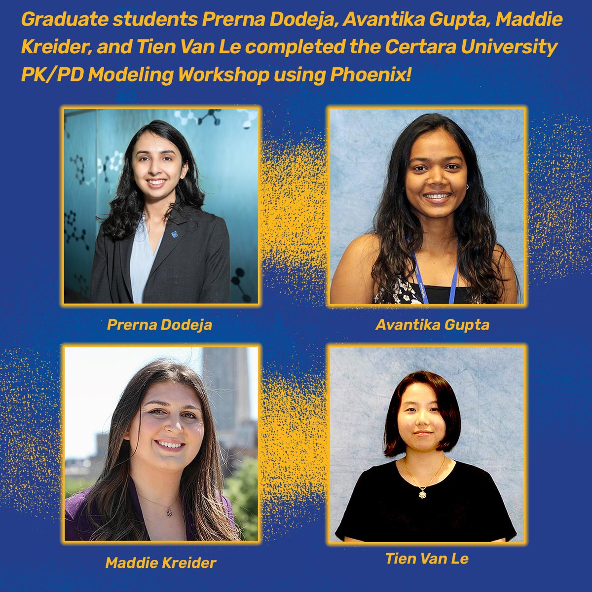 #PittPharmacy graduate students completed the Certara University PK/PD Modeling Workshop using Phoenix! 🎉This workshop is provided exclusively for Certara Centers of Excellence. After completion, our graduate students received an eBadge to showcase their expertise! #h2p