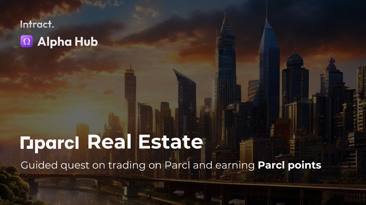 Crypto bros, ever thought of a career in real estate? 🏙️ Dive into fractional real estate with this quest on Parcl. Speculate on real estate price movements across the globe with as little as $1 and earn Parcl points. Become a real estate mogul: link.intract.io/pSlYS7