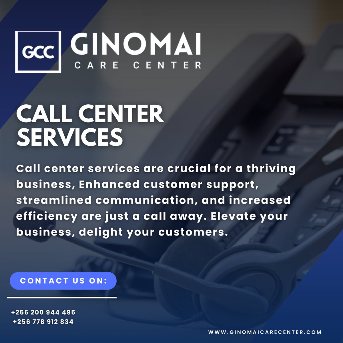 Unlock seamless communication at unbeatable rates with Ginomai Care Center's Call Center Services! 📞💼 Tailored solutions for your business needs. Elevate your customer support without breaking the bank. Connect with us today! #CallCenter #AffordableSolutions #GinomaiCareCenter