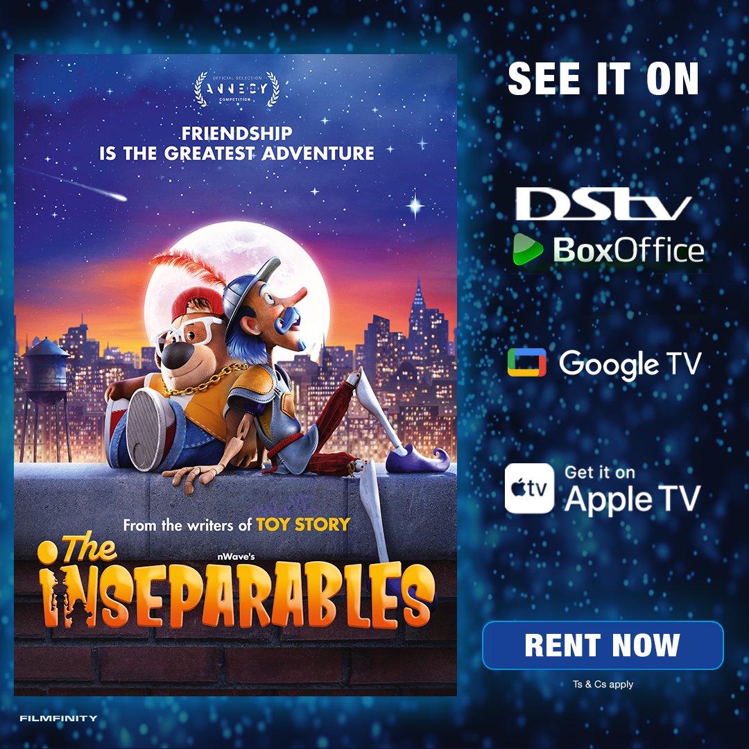 FilmfinityZA's tweet photo. Friendship is the greatest adventure!
Animated Family Adventure #TheInseparables is now available to rent on VOD on DStv BoxOffice.
Rent it on DStv BoxOffice, Google Play, iTunes, and Apple TV. https://t.co/EuzDy1aLpO https://t.co/2oiHDemNqG