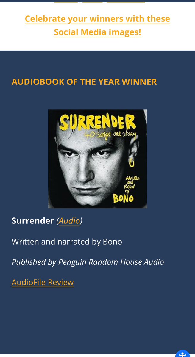Thrilled by this deserved win! #bono #u2 audiopub.org/2024audieaward…