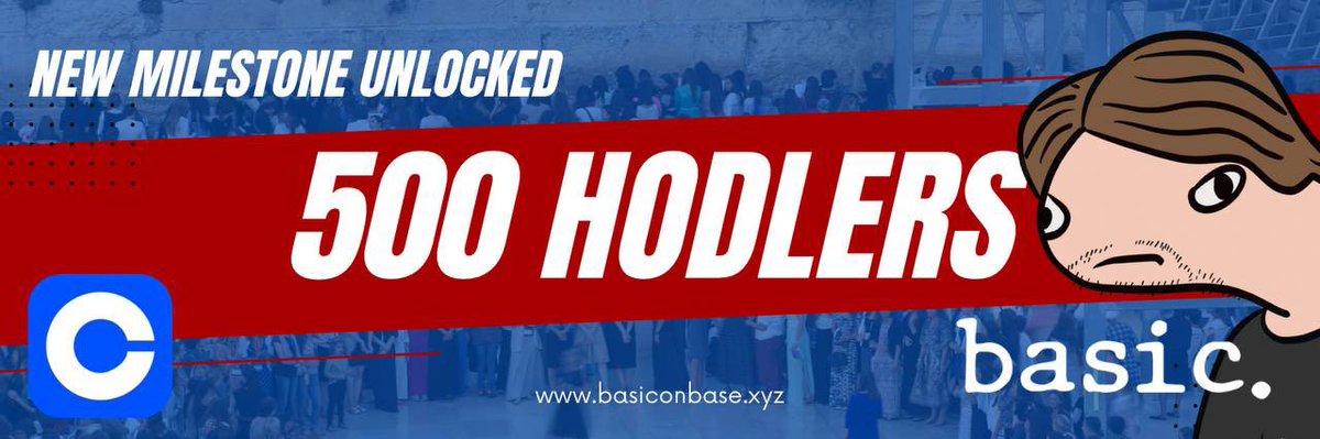 basicoin's tweet photo. Congratulations to the first 500 holders of $BASIC. We always want every entry to be a good entry with our project, but being one of the first investors surely has its perks as well as some bragging rights. Thank you for believing. Thank you for holding. Let’s get back to work! https://t.co/QSe6AU9MzC