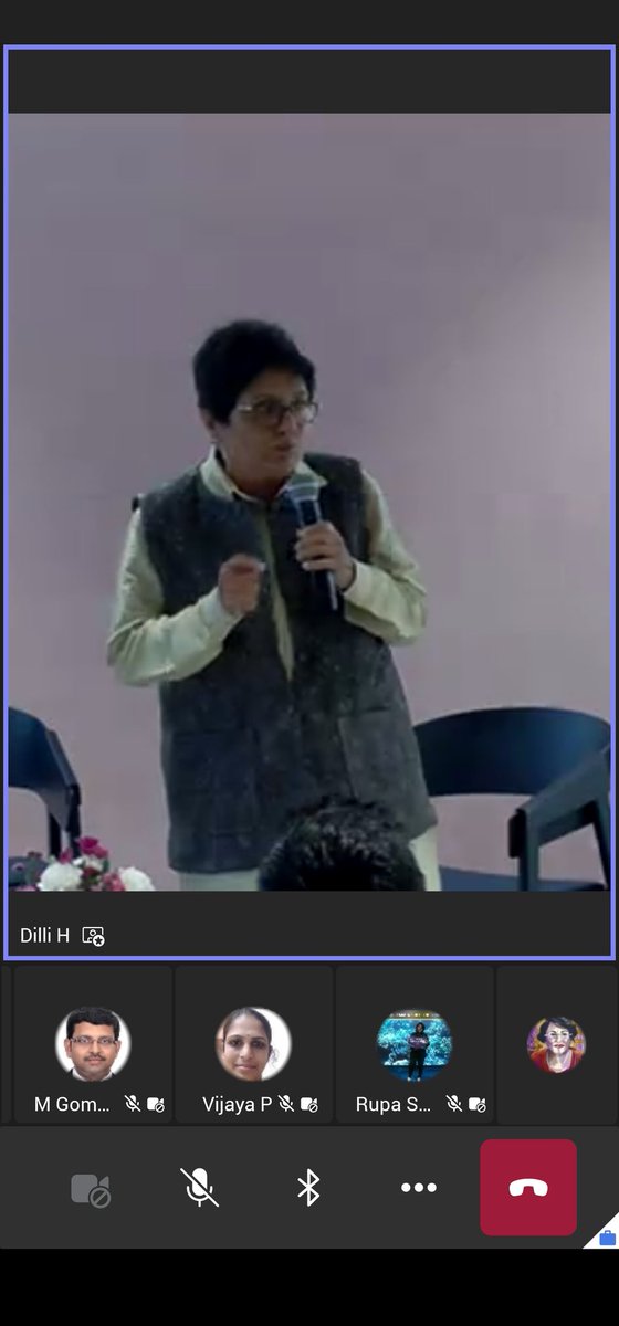 @thekiranbedi speaking at @MicrosoftIndia and @LinkedInIndia today. My role model for as long as I can remember. Respect.