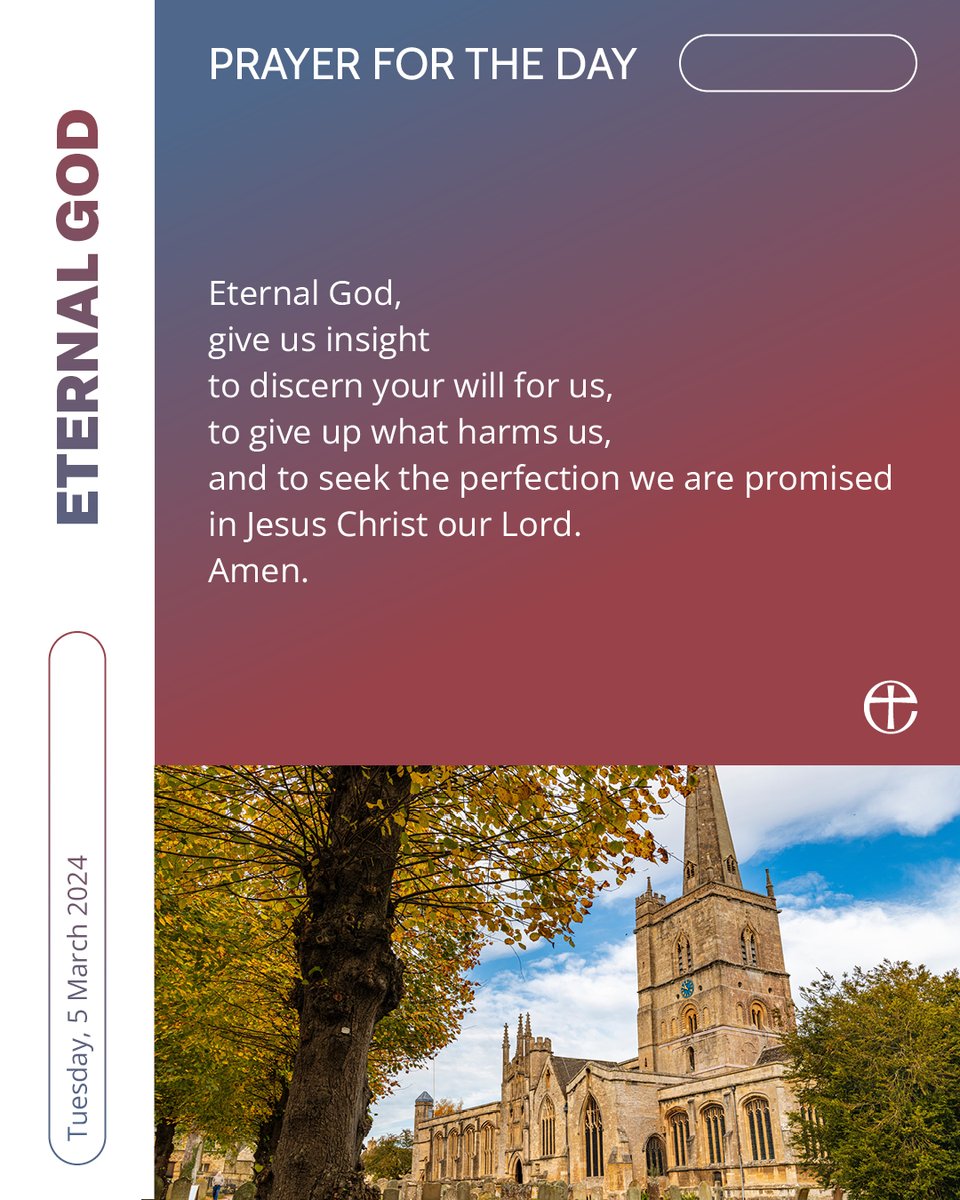 Have you prayed using the audio version of today's prayer? Go to cofe.io/TodaysPrayer to learn more.
