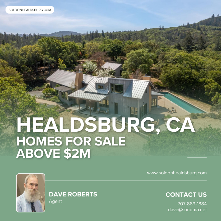 See Healdsburg, CA Homes For Sale Above $2,000,000
listings.sonoma.net/i/healdsburg-c…

#realestate #sonomatownhouseforsale #daverobertsagent #sonomarealestate #sebastopolrealestate #sonomacountyrealestate #healdsburgrealestate #russianrivervalleylandrealestate #sonomavalleylandrealestate