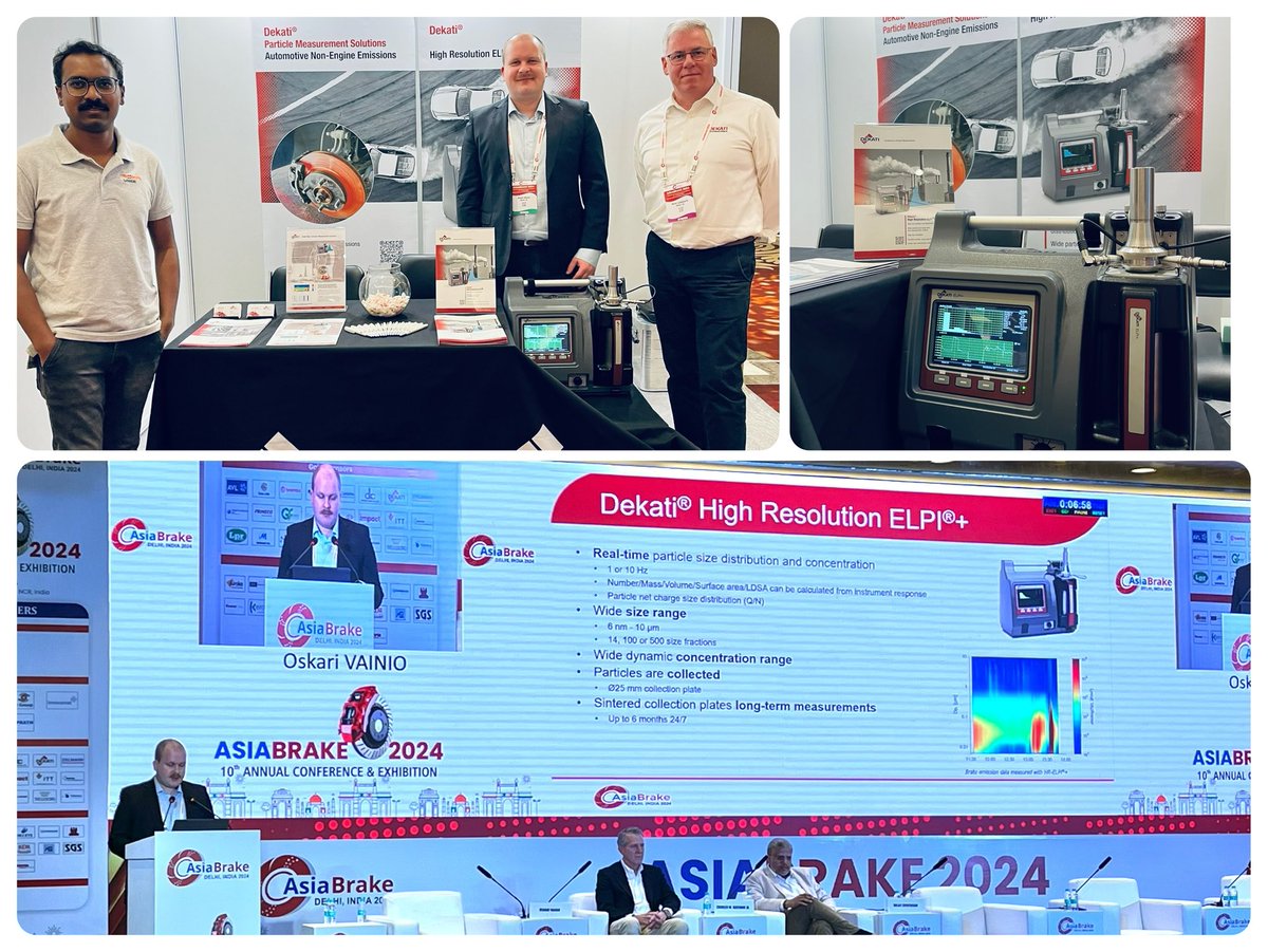 Namaste! This week we’re at the #Asiabrake Conference in dazzling Delhi with our expert distributor <a href="/tesscornsystems/">Tesscorn</a>, starring Dekati’s Oskari Vainio showcasing the Dekati® High Resolution ELPI®+, the ultimate all-round instrument for #brake #wear emission measurements!