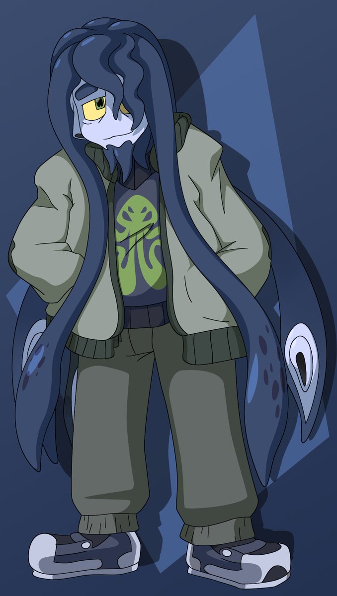 LeoTeo2nd's tweet photo. is time for one male Monster OC once again, this time it's a character made by a friend of mine @Tristan_FG 

this guy's name is also Tristan, Tristan Lofcraph, enjoy https://t.co/djMAJBsWLf