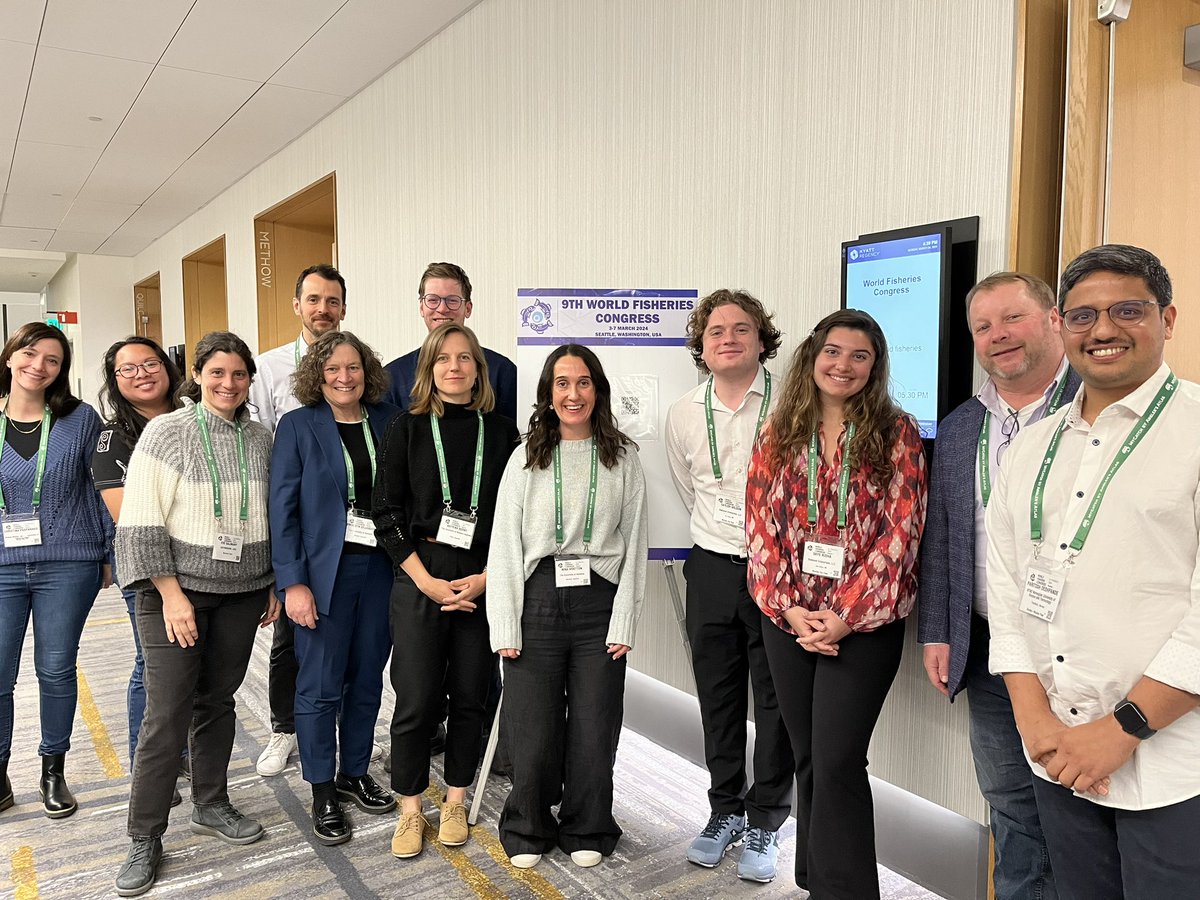 A fabulous group of #plastic and #fisheries researchers, some of who presented today in the #plasticpollution session at the World Fisheries Congress in Seattle. Lots of exciting research happening! #WFC2024