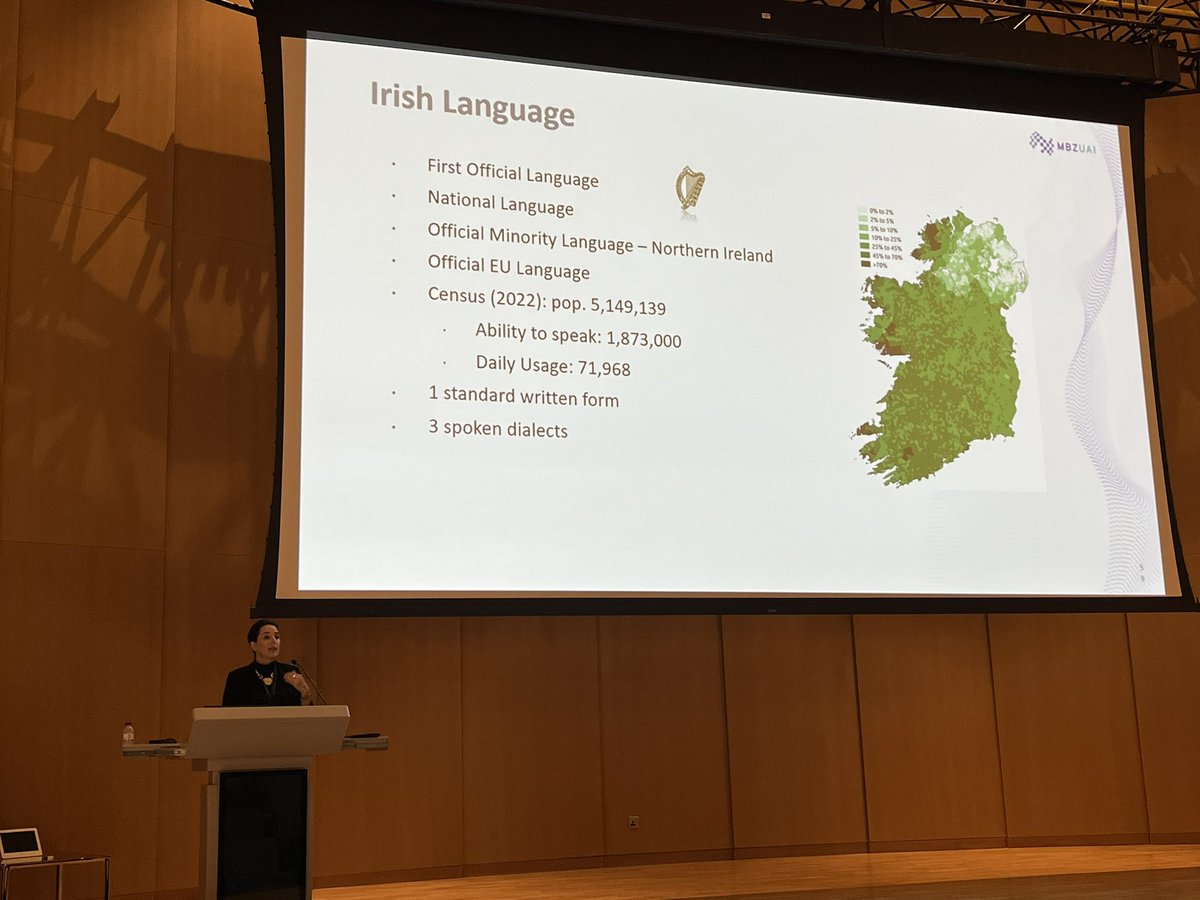 Brilliant and very informative keynote talk by Dr Teresa Lynn <a href="/cigilt/">Dr. Teresa Lynn</a> this morning on #NLP and underrepresented languages such as Irish! 
#LSBC2024