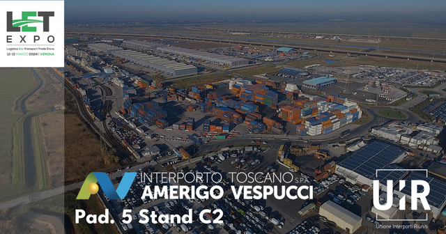 InterportoV's tweet photo. Siamo lieti di annunciare che l'Interporto Toscano Amerigo Vespucci parteciperà insieme all'Unione Interporti Riuniti (UIR) alla fiera LETExpo 2024! 

#InterportoToscanoAmerigoVespucci #UnioneInterportiRiuniti #LETExpo2024 https://t.co/GQk7kJ3Y1w