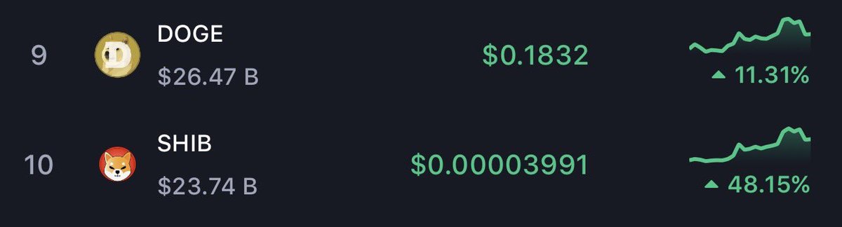 Let's Go, we are going to surpass Dogecoin again🚀✨

🗣️WOOF! $SHIB
