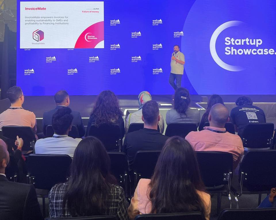 Been a pleasure presenting #InvoiceMate at esteemed Startup Showcase in Web Summit Qatar.

#websummitqatar #invoicefinancing #KYI