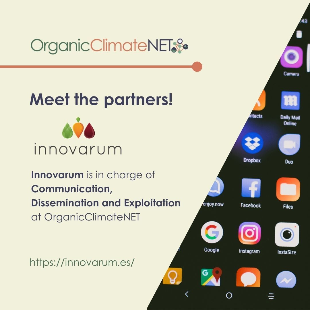 📢 Meet the partners! @innovarum_ is in charge of Communication, Dissemination and Exploitation at @OrgClimateNET

🔎 Innovarum is a technical innovation consultancy for the #agrifood and the #bioeconomy sector. 

Check the web 👉bit.ly/42uCYWJ