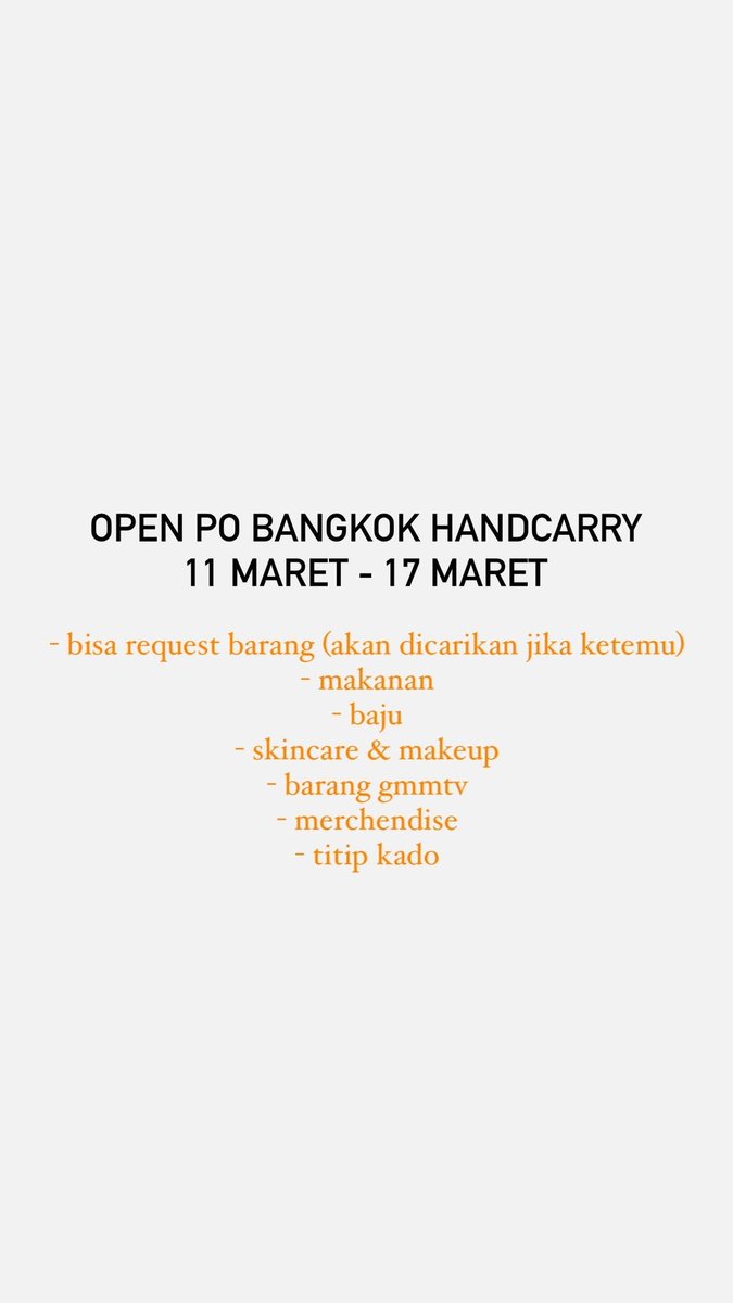 thaispace_merch's tweet photo. guys, kita buka open handcarry bangkok tgl 11-17 maret. kalo ada yang mau nitip, boleh langsung join wa yaa!

link grup:
https://t.co/PCXKeDIdsS https://t.co/M36YD5B8tO