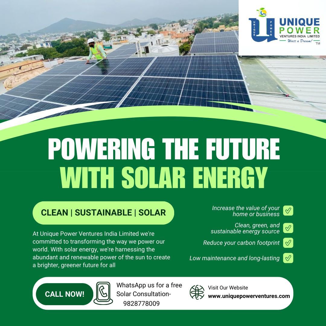 Go solar with us! Clean, green, and low maintenance. Brighten your future today! #SolarPower#SolarPower #CleanEnergy #UPVIL #Sustainability #RenewableEnergy #GreenFuture