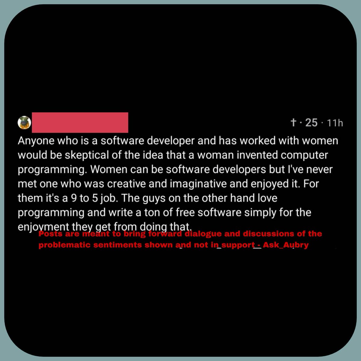 ask_aubry's tweet photo. Laughs in Ada Lovelace https://t.co/T7wpXxZ4SP
