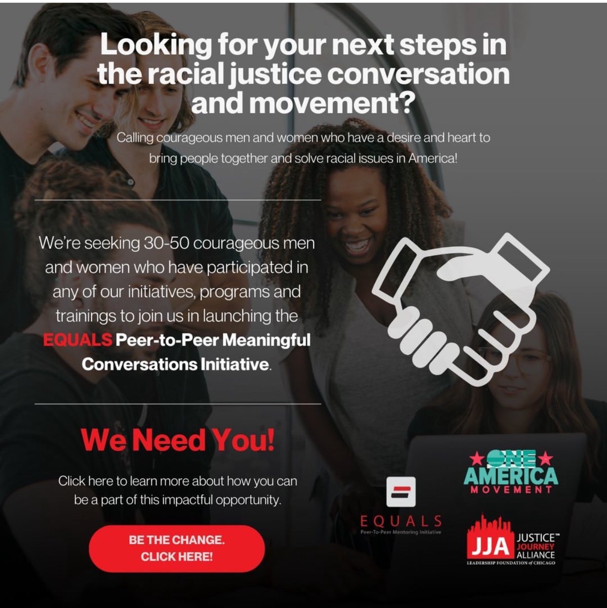 JJA_Chicago's tweet photo. EQUALS Peer-to-Peer Meaningful Conversations Initiative https://t.co/s1CvHe0vxM https://t.co/LcxlogY61W