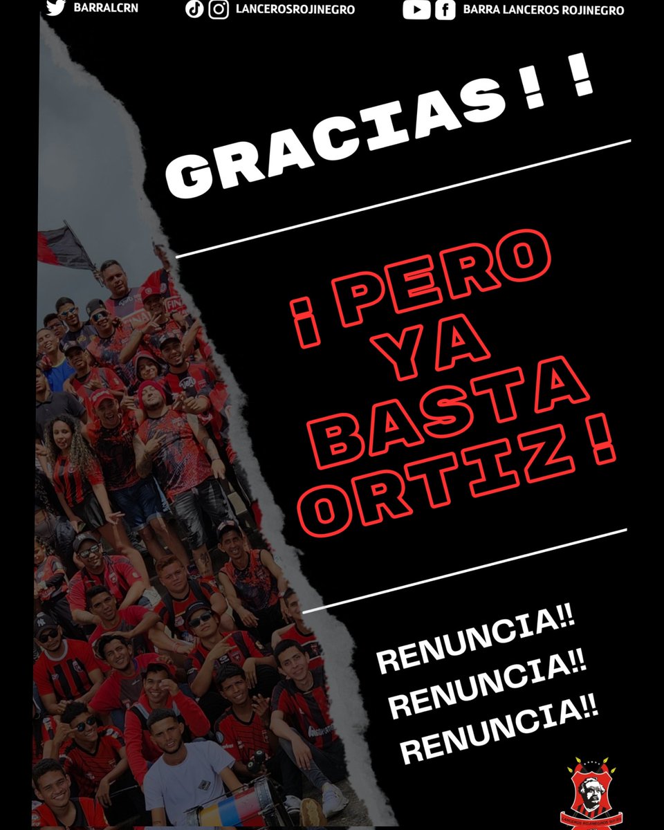 BarraLCRN's tweet photo. GRACIAS!! PERO YA BASTA ORTIZ... 

¡RENUNCIA! https://t.co/oOsXg7ingU