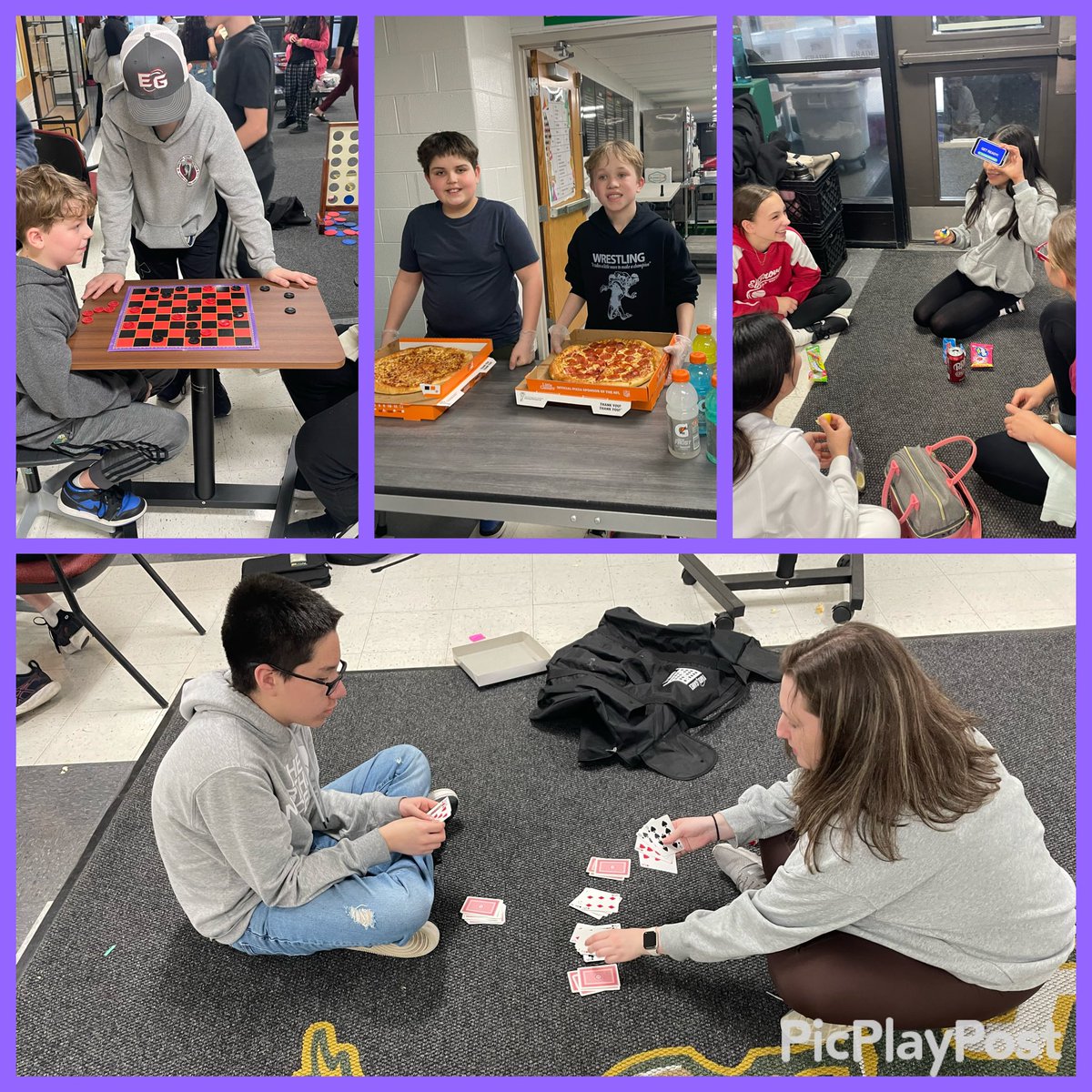 7th grade Movie 🎥 🍿 Game Night had great attendance. Students were able to purchase snacks and enjoy a movie or play games with friends. #1district1team