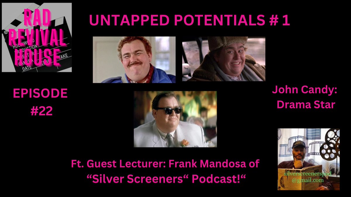 30 years ago today, the world lost brilliant actor #JohnCandy.

Join our host, Professor Cesare Augusto, and guest lecturer Frank Mandosa of 'Silver Screeners' Podcast in our Untapped Potentials analysis of John Candy's great bits at drama. Only on Spotify & iHeartRadio!