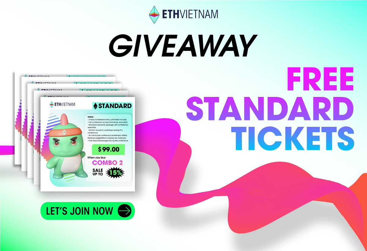 THÔNG BÁO GIVEAWAY - DÀNH RIÊNG CHO CỘNG ĐỒNG WINGS INSIGHTS 💟

3 VÉ TIÊU CHUẨN cho sự kiện ETHVN24 sẽ được gửi tới 3 người may mắn hoàn toàn miễn phí 🔥 

Các thức tham gia:
➡️Bước 1: Theo dõi <a href="/eth_vietnam/">ETH Vietnam 🇻🇳 | HO CHI MINH 2025</a> và tham gia t.me/wingsventureso…

➡️Bước 2:  Like &amp;