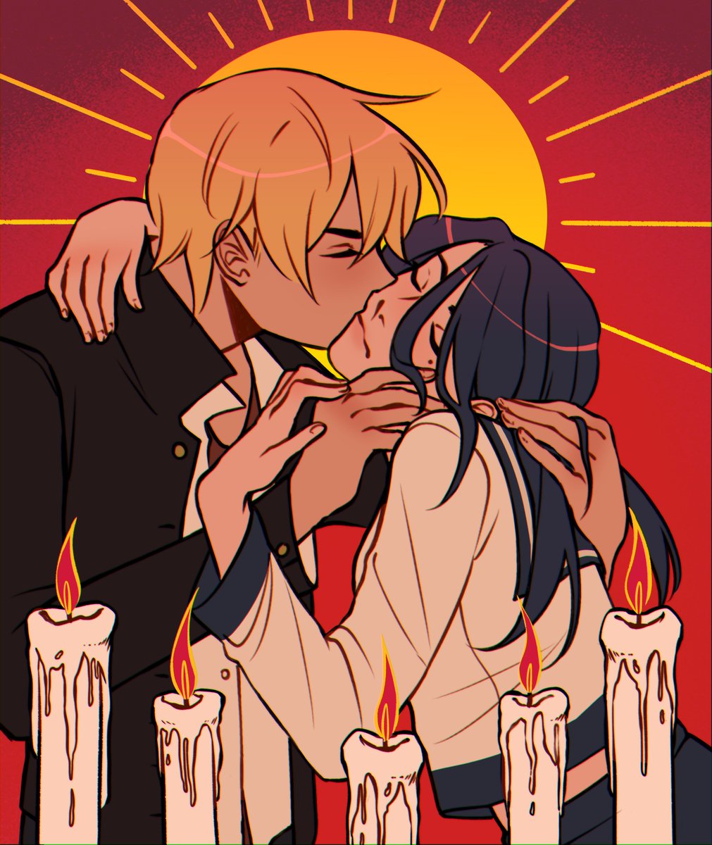 kaidaniinchou's tweet photo. ayushiki version of that one klimt painting kinda #corpseparty #コープスパーティー https://t.co/9RZZyXVAhx