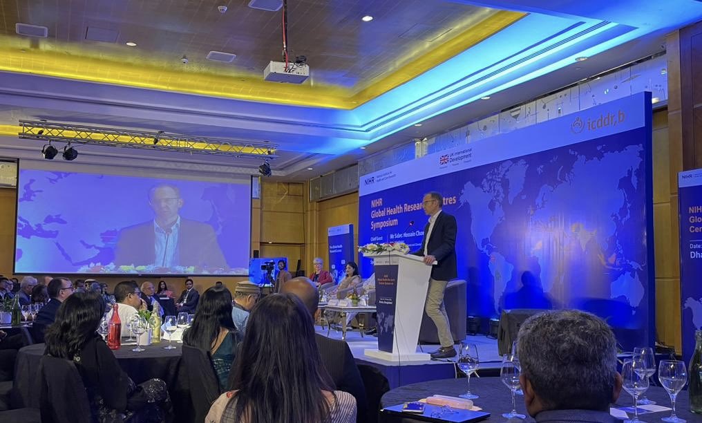 Glad to join <a href="/saberhc/">Saber H Chowdhury | সাবের হোসেন চৌধুরী</a> at UK-supported National symposium on combating non-communicable diseases, hosted by <a href="/icddr_b/">icddr,b</a>, in Dhaka.  By sharing research and knowledge we are forging strong partnerships between research institutions that helps to save lives.
