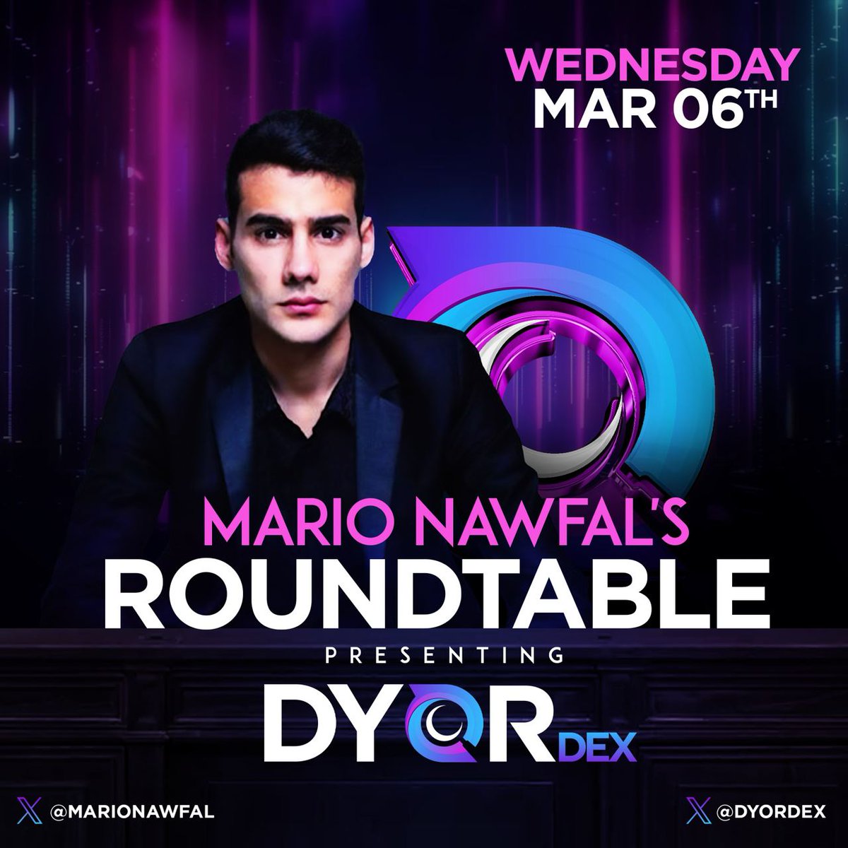 DYOR.com (@dyordotcom) on Twitter photo Join us on <a href="/RoundtableSpace/">Mario Nawfal’s Roundtable</a> with <a href="/MarioNawfal/">Mario Nawfal</a>, Wednesday, March 6th
To learn about DYOR's upcoming launch of:
Your Onchain Command Center Join us on <a href="/RoundtableSpace/">Mario Nawfal’s Roundtable</a> with <a href="/MarioNawfal/">Mario Nawfal</a>, Wednesday, March 6th
To learn about DYOR's upcoming launch of:
Your Onchain Command Center