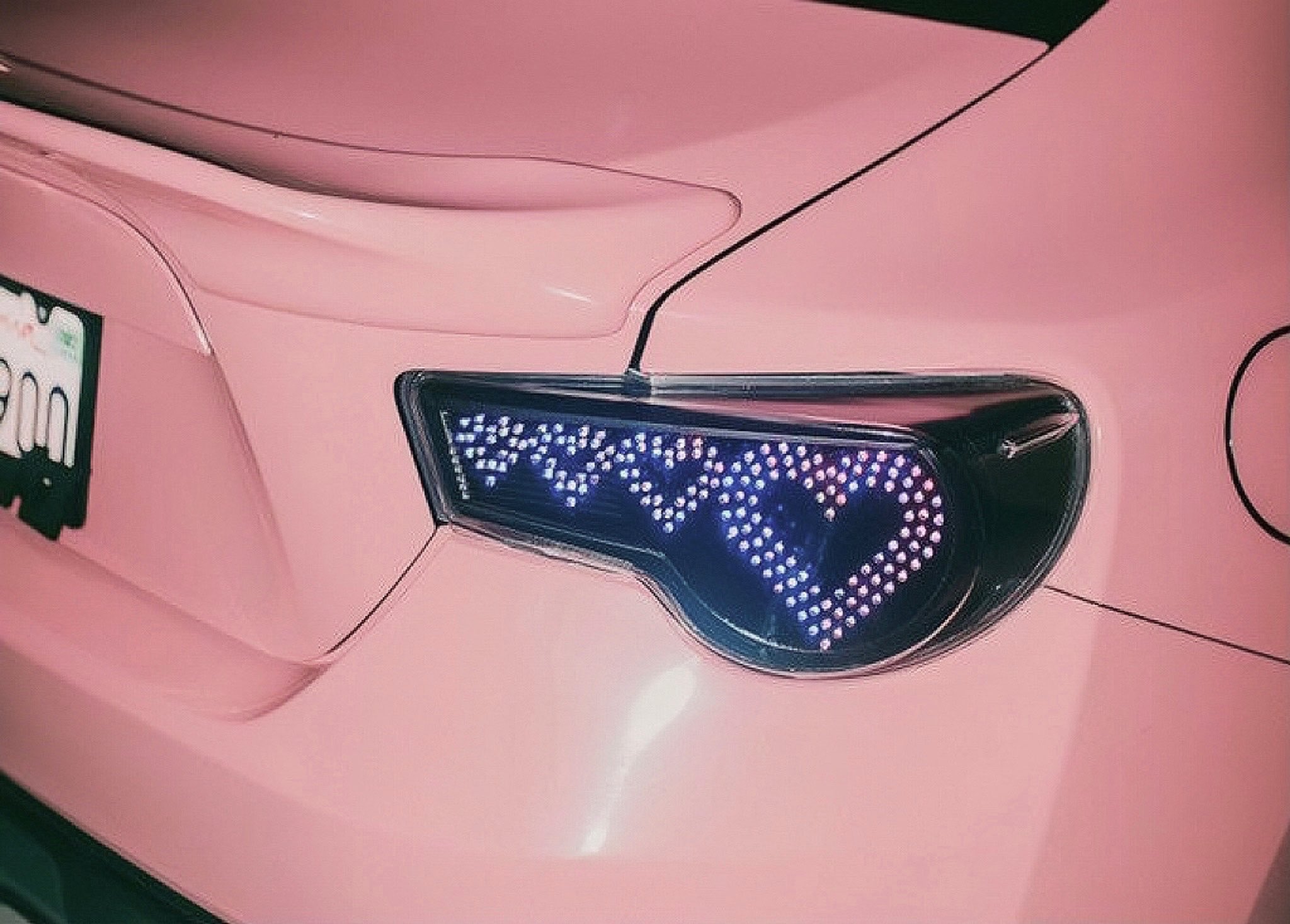 Heart back lights for car discount