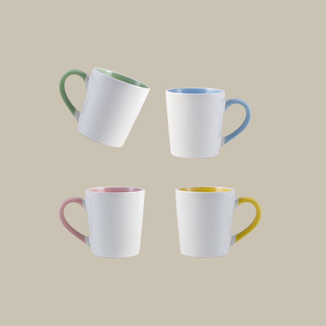 Niche Design Sense Mug 4-piece Set
Elevate your coffee experience with these 16oz mugs, available in 4 chic colors - pink, yellow, blue, and green. 
#NicheDesignSense #CoffeeMug #4PieceSet #Pink #Yellow #Blue #Green #ErgonomicHandle #OfficeMug
