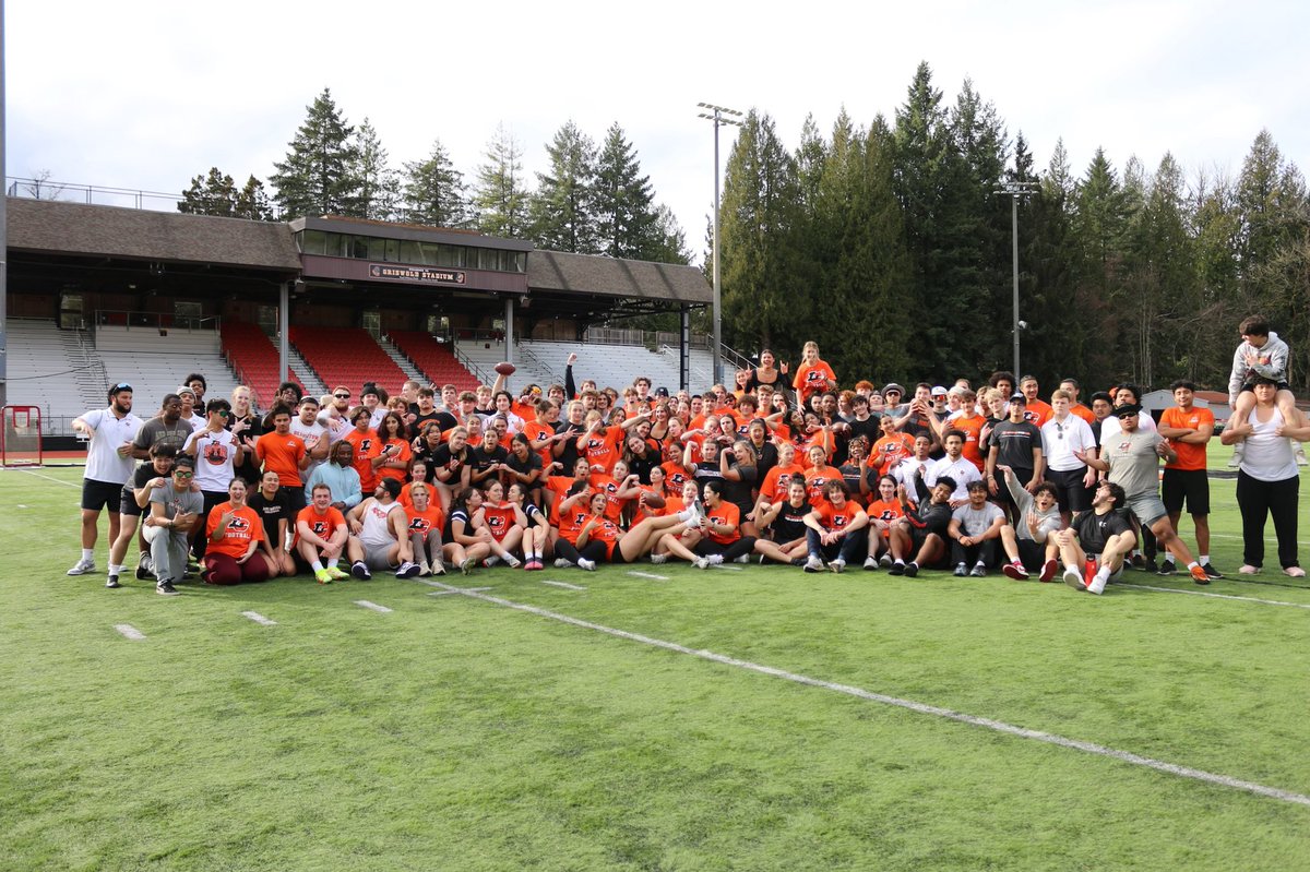 Great having our leadership council put on a fun football clinic for our student body at LC. Roll Pios!